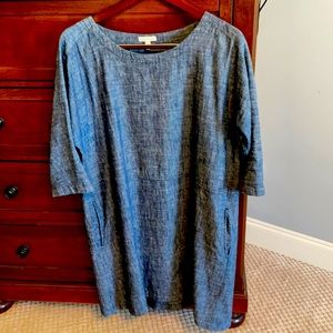 Eileen Fisher Chambray Dress Size L